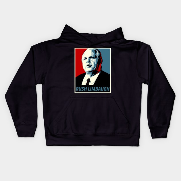 Rush Limbaugh RIP Kids Hoodie by ris kingdom